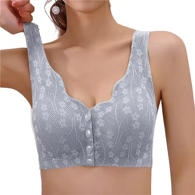 Women Large Size Soft Cups Before The Button