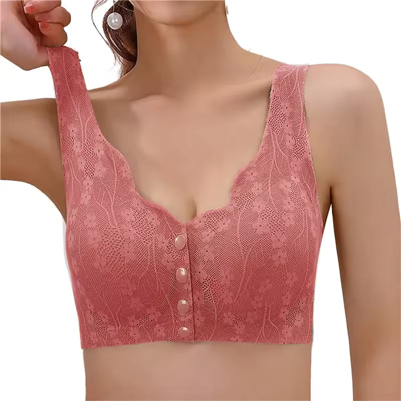 Women Large Size Soft Cups Before The Button