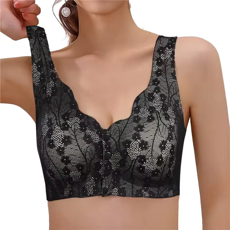 Women Large Size Soft Cups Before The Button