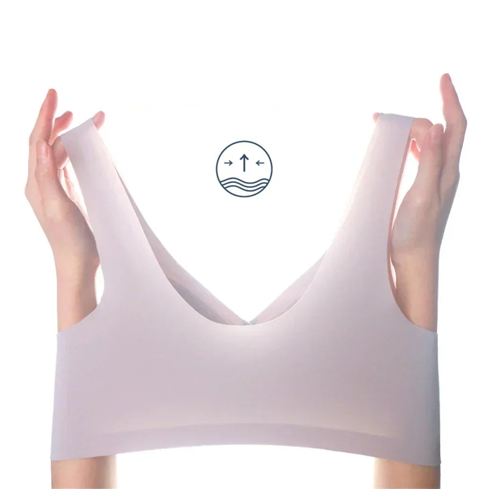 Maternity Nursing Bra Front Button Underwear Women'S Large Elastic Non-Wired Vest Style Large Size Bra Vest Removable Chest Pad